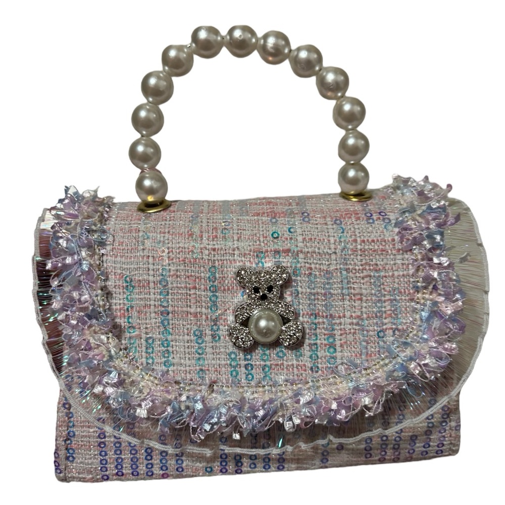 Willow & Ruby Pearl Handle Tweed Bag